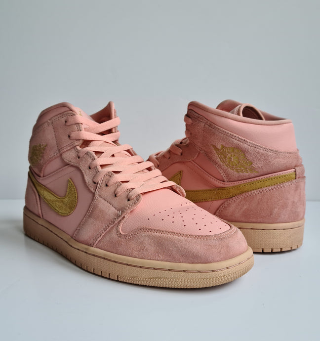 Nike Air Jordan 1 Mid 'Coral Gold' UK10.5 Korreckt