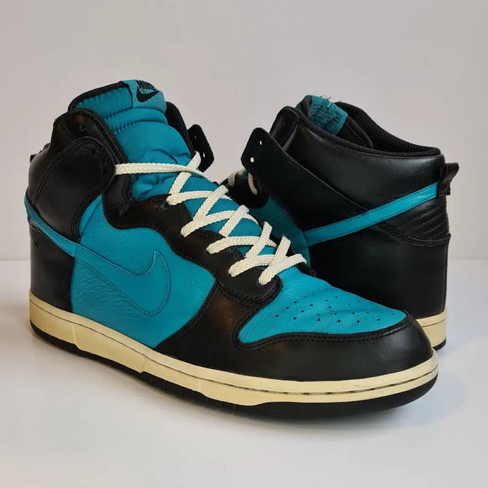 Nike Dunk High 'Black Glass Blue' UK10 Korreckt